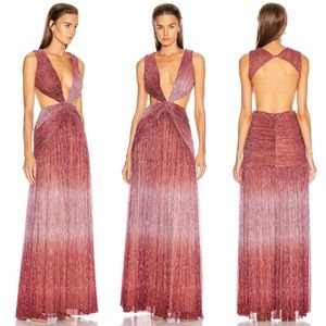 PATBO Ombre Lurex Sleeveless Cutout Gown in Light Orchid Size US 0